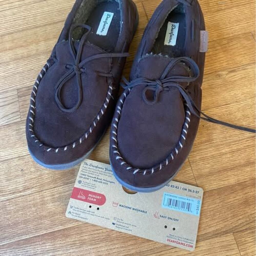EUC Dearfoam slippers brown Men’s Lg 11/12 retail for $40 Gorpcore Loungewear